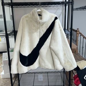 Nike Faux Fur Swoosh Jacket